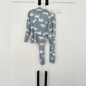 Hanna Andersson Blue and White Polar Bear Pajama Set